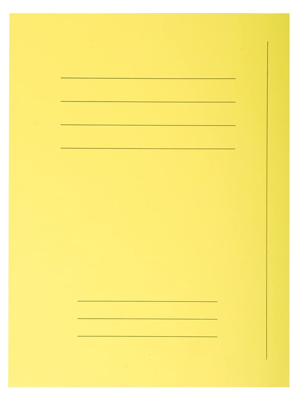 Exacompta 5x Pakke med 50 fortrykte mapper med kvadratisk snit Forever® 100% genbrug - 24x32cm - Gul 435005E