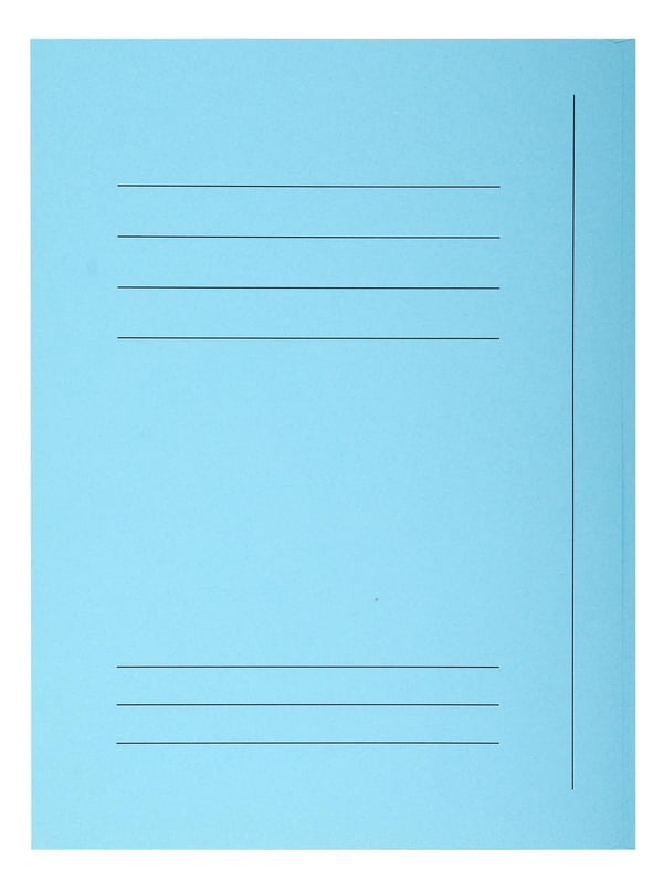 Exacompta Pakke med 50 trykte 3 flapmapper SUPER 210 - 24x32cm - Lyseblå 235006E