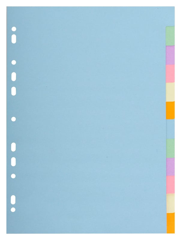 Exacompta 25x Forever Recycled Pastel Dividers, A4 (12 dele) - assorterede farver 1612E
