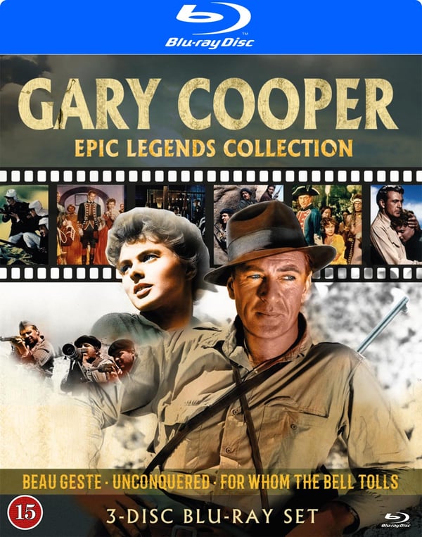 Gary Cooper: 3 elokuvan kokoelma / Kenelle kellot soivat, Beau Geste, Voittamaton (3 Blu-ray / Rajoitettu keräilypainos)
