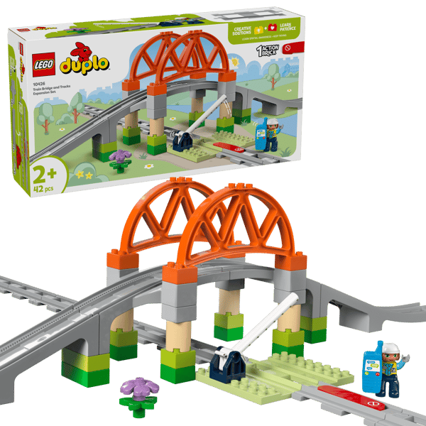 LEGO - DUPLO Town - Togbro og skinner udvidelsessæt