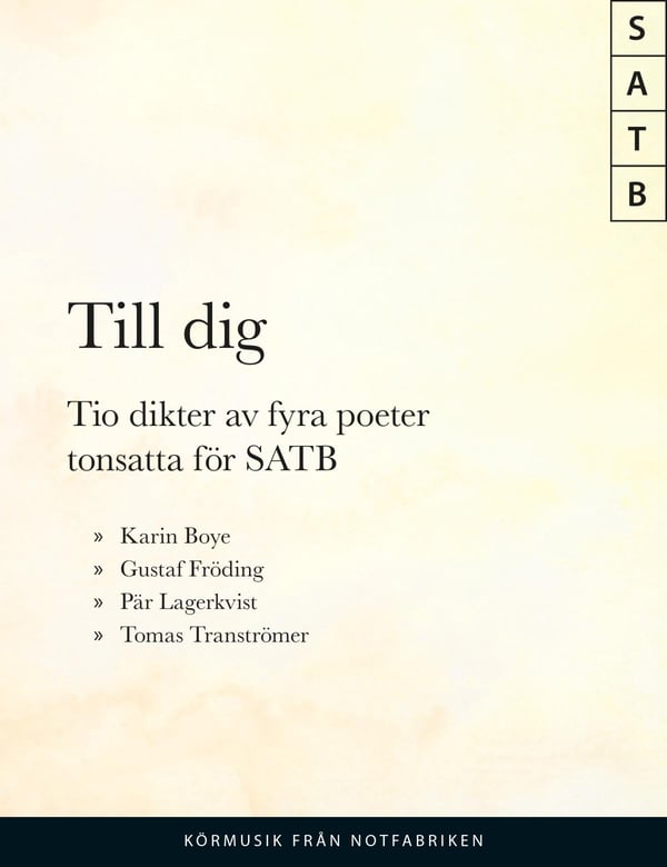 Sinulle - 10 runoa 4 runoilijalta SATB (Kirja / Nidottu)
