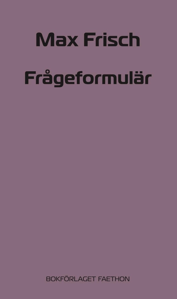 Frågeformulär (Bok / Häftad)