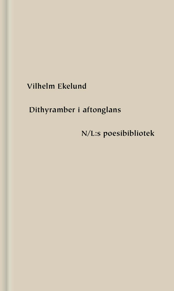 Dithyramber I Aftonglans (Kirja / Kovakantinen)