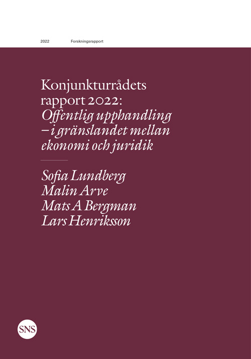 Konjunkturrådets Rapport 2022. Offentlig Upphandling (Bok / Häftad)