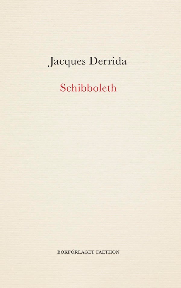 Schibboleth (Kirja / Nidottu)