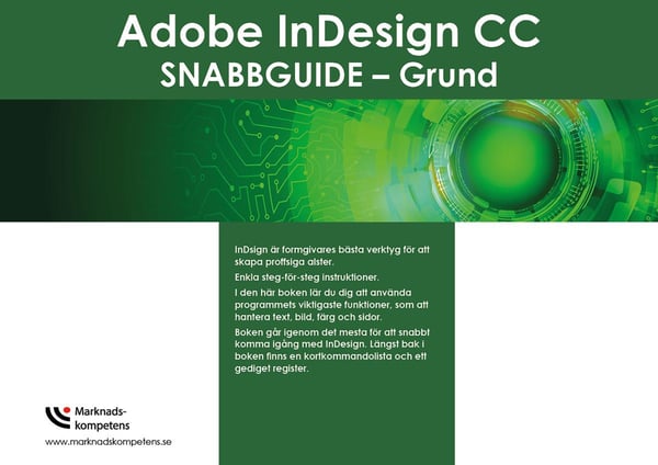 Adobe Indesign Cc Snabbguide - Grund (Bok / Spiral)