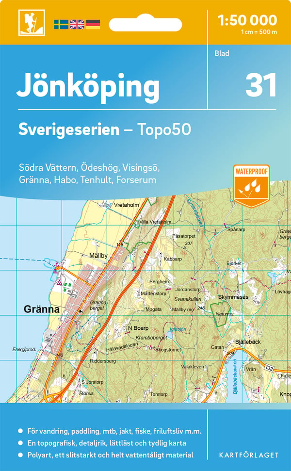 31 Jönköping Sverigeserien Topo50 (Kartta)