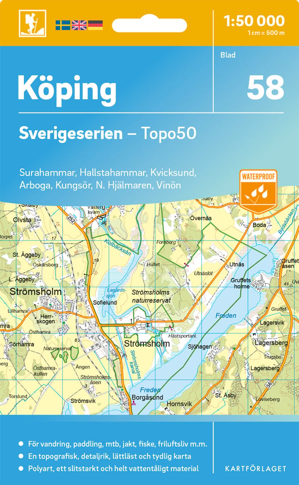 58 Köping Sverigeserien Topo50 (Kartta) 58 Köping Sverigeserien Topo50 (Kartta)