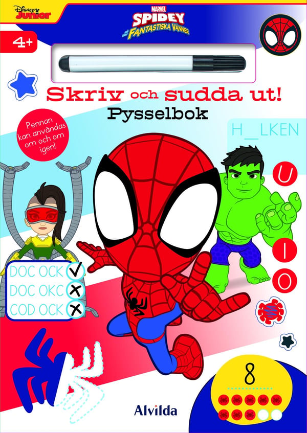 Marvel Spidey - Skriv Och Sudda Ut! Pysselbok (Bok / Häftad)