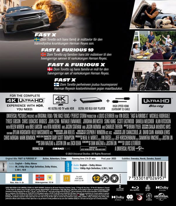 Fast & Furious 10 (Fast X) / Fast X / Fast & Furious 10 (4K UHD + Blu-ray)