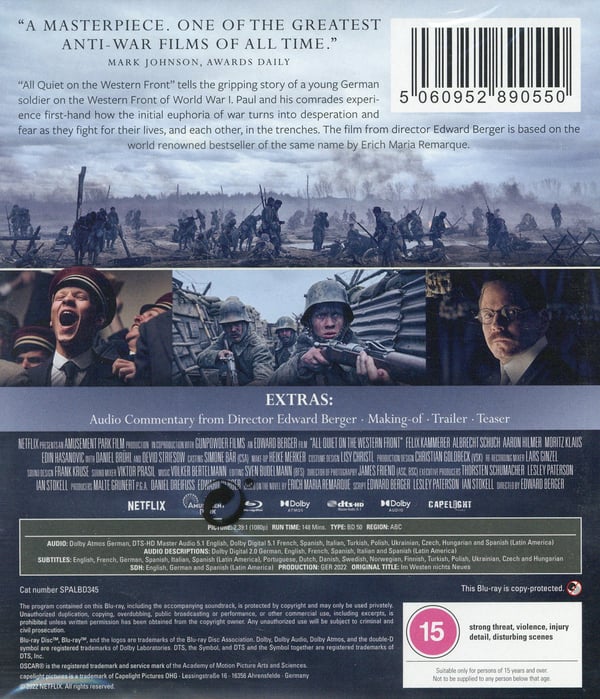 Länsirintamalta ei mitään uutta (2022) / All quiet on the western front (Blu-ray)