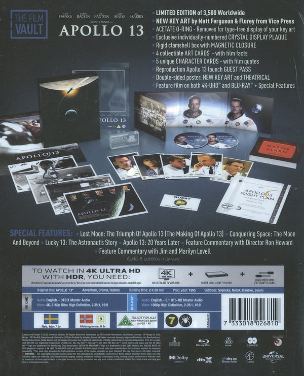 Apollo 13 (4K UHD + Blu-ray / Limited Collector's Edition)
