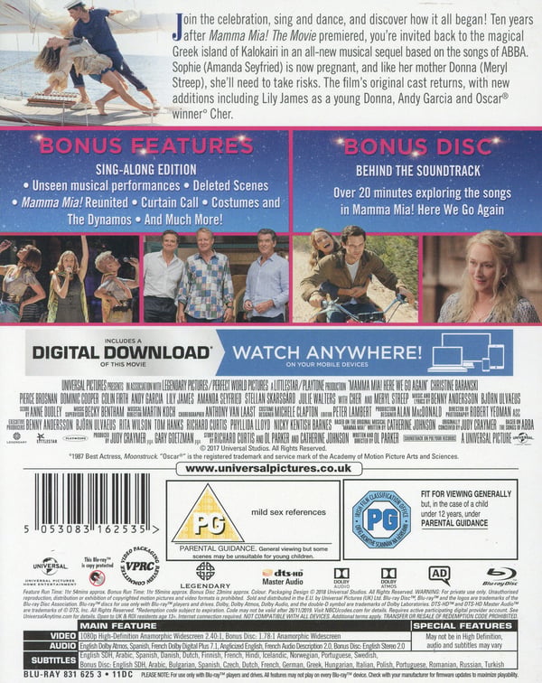 Mamma Mia! 2: Here We Go Again (2 Blu-ray / Special Edition)