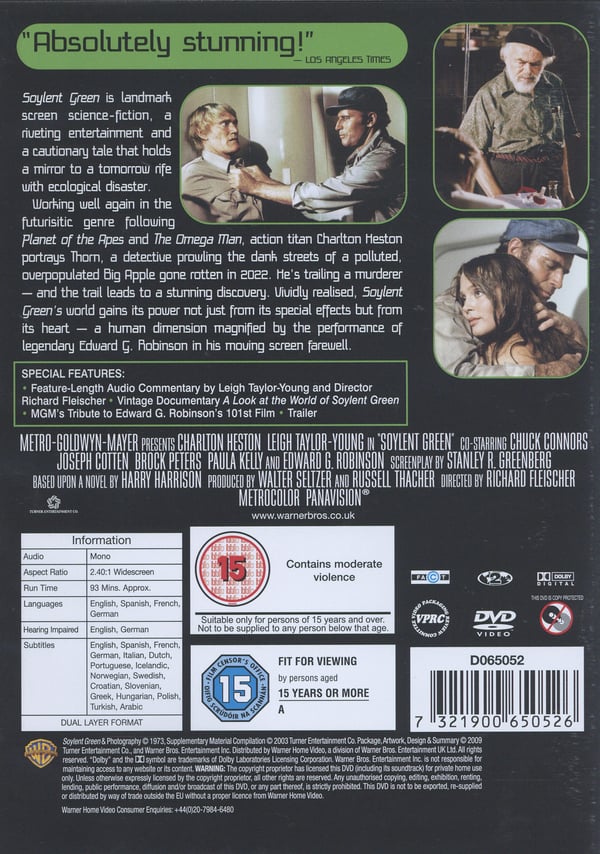 Soylent Green - USA år 2022 / Soylent Green (DVD)