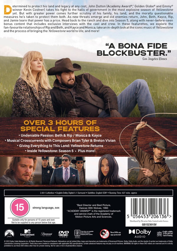 Yellowstone / Säsong 5 vol 1 (4 DVD)