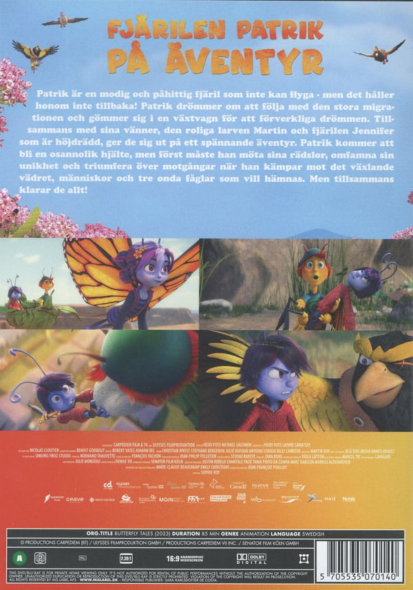 Fjärilen Patrik på äventyr (DVD)