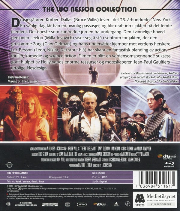 Viides elementti / The Fifth Element (Blu-ray)