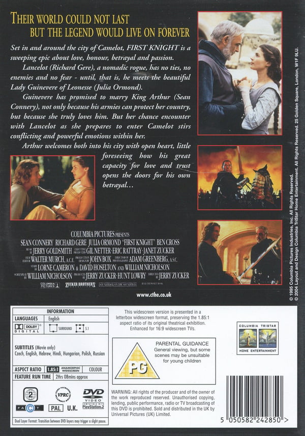 Den förste riddaren / First Knight (DVD)