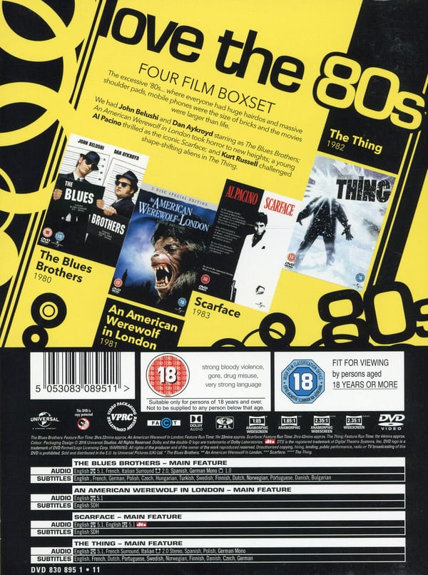 Film der definerer et årti/80'erne (Fire klassikere) (4 DVD)