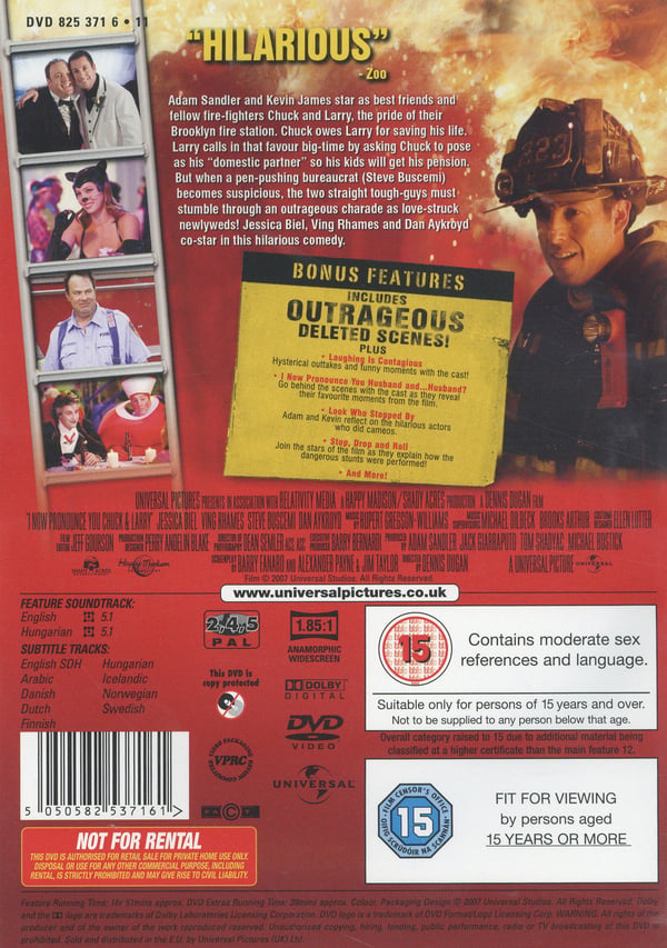 Jeg erklærer jer hermed for Chuck og Larry (DVD)