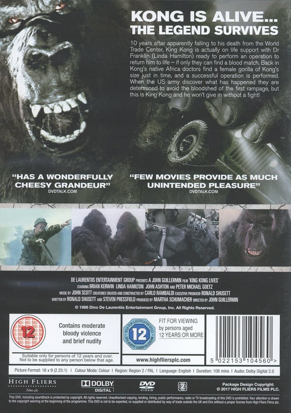 King Kong elää (1986) / King Kong Lives (DVD)