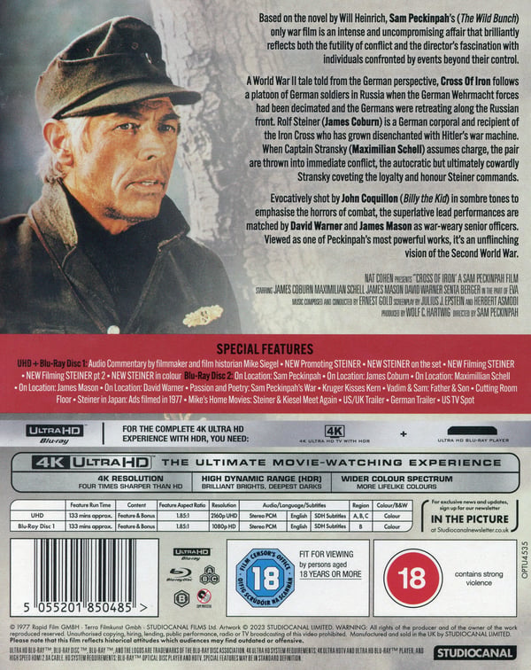 Rautaristi / Cross of iron (4K UHD + 2 Blu-ray)