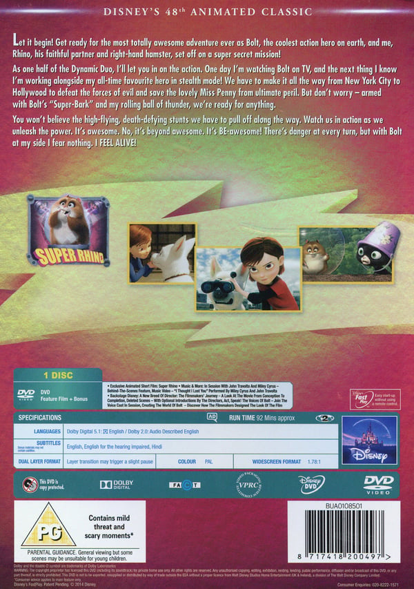 Bolt (Ikke svensk tale) (DVD)