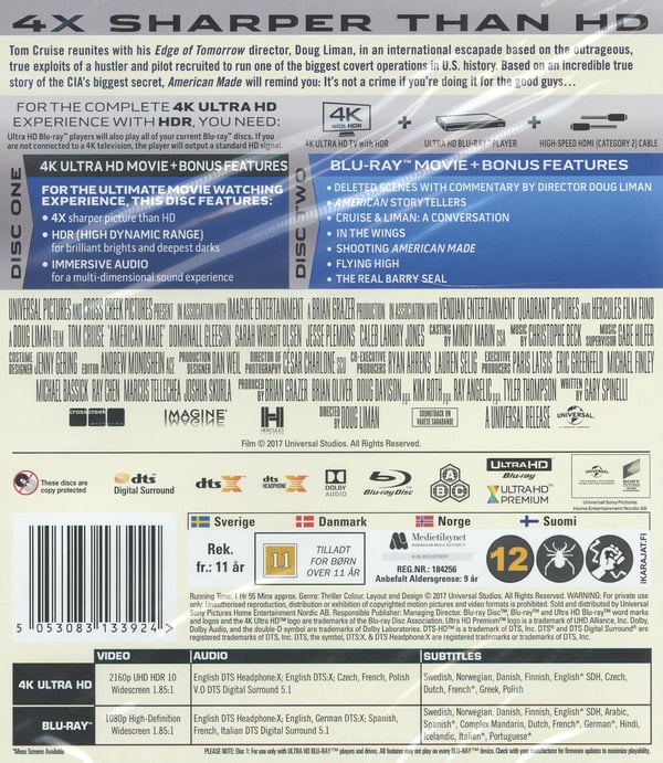 American made (4K UHD + Blu-ray)