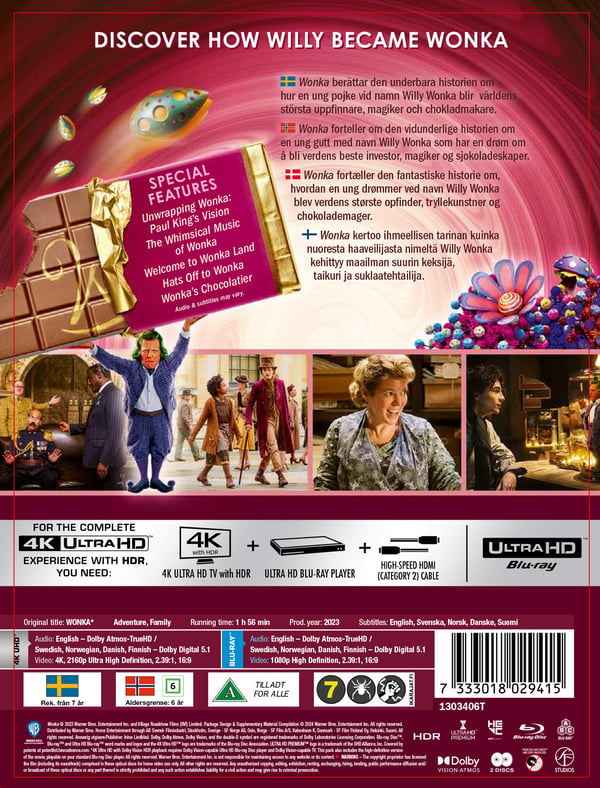 Wonka (4K UHD + Blu-ray / Limited Steelbook)