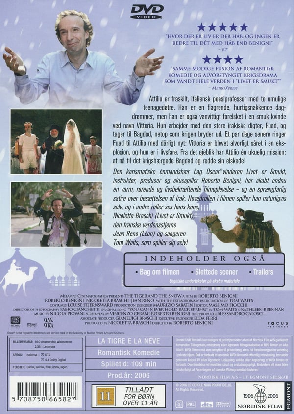 Tigeren og sneen (Dansk konvolut) (DVD)