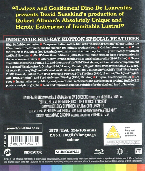 Buffalo Bill och indianerna (Blu-ray)