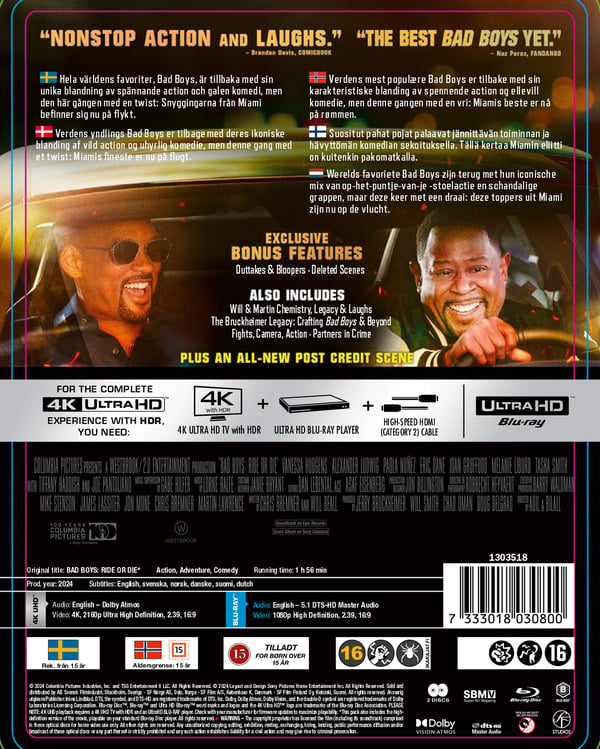 Bad Boys 4 - Ride or Die (4K UHD + Blu-ray / Limited Steelbook)