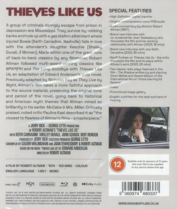 Somliga er tyve / Thieves Like Us (Blu-ray)