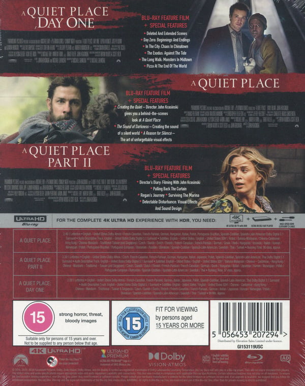 A Quiet Place: 3 elokuvan kokoelma (3 4K UHD)