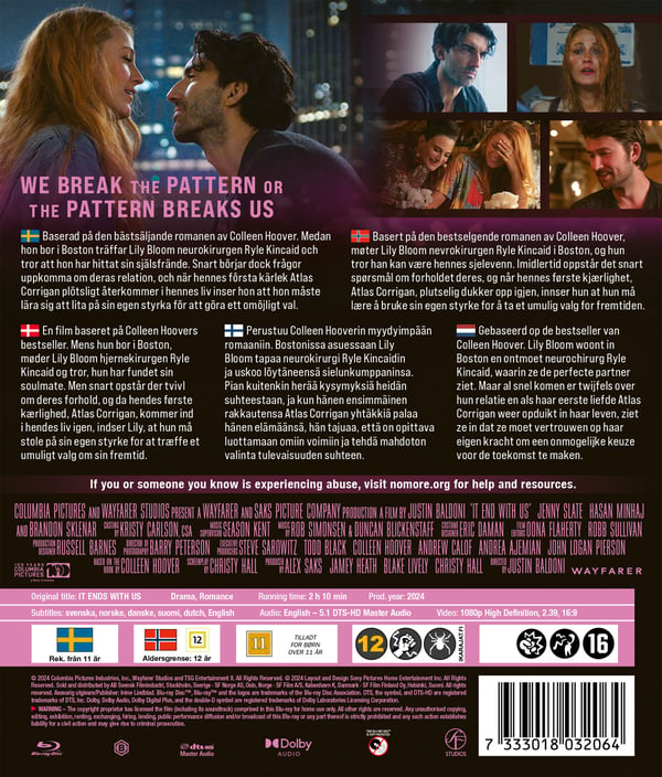 Se päättyy meihin / It Ends With Us (Blu-ray)