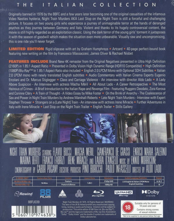 Night Train Murders - Deluxe (4K UHD + Blu-ray / Limited)