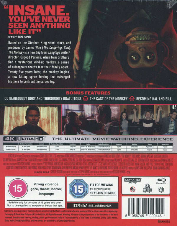 The Monkey (4K UHD + Blu-ray / Limited Steelbook)