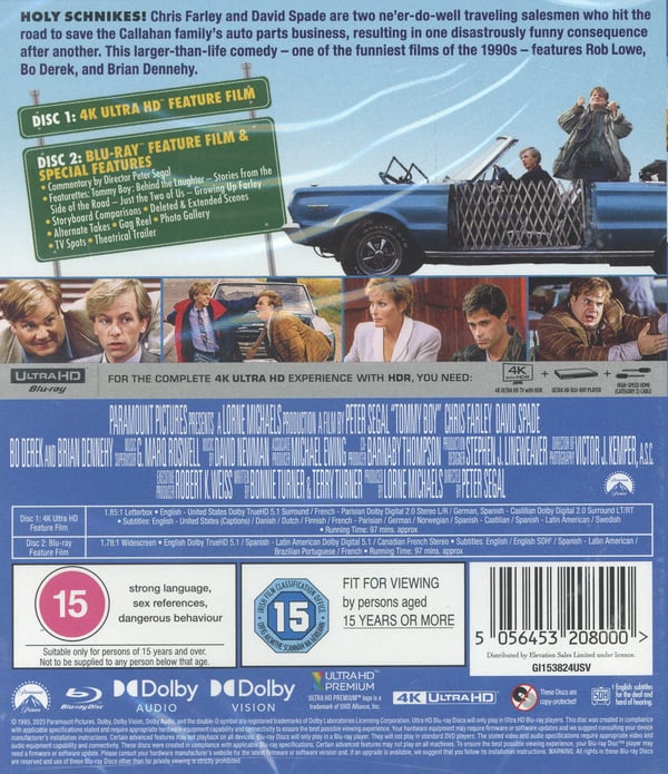 Tommy Boy (Import) (4K UHD + Blu-ray)