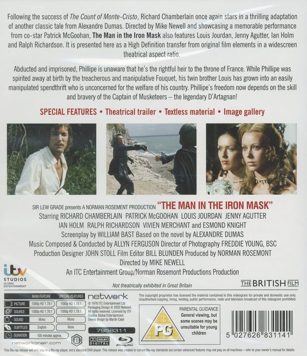 Mannen i järnmasken (Blu-ray)