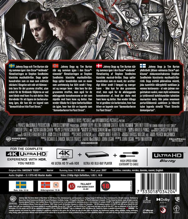 Sweeney Todd (4K UHD)