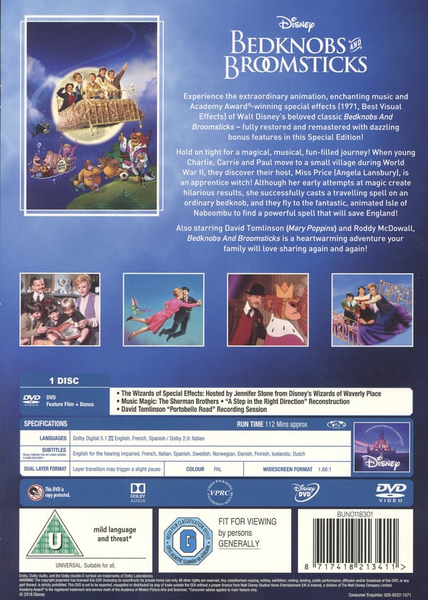 Sängknoppar och kvastskaft / Bedknobs & Bromsticks (DVD)