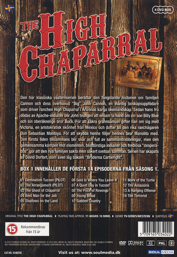 High Chaparral: Box 1 (4 DVD)