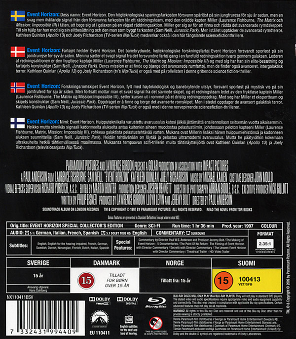 Event Horizon (Blu-ray / Special Edition)