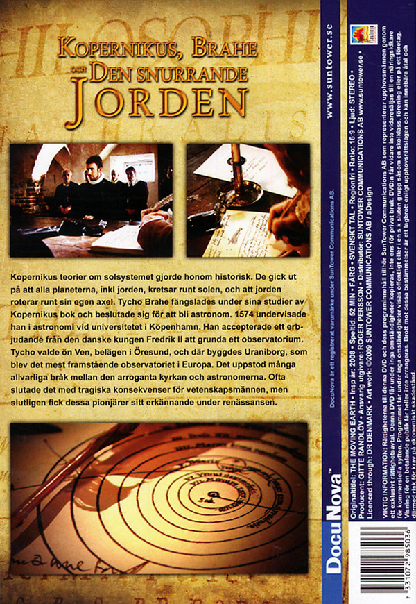 Kopernikus Brahe ja pyörivä maa (DVD)