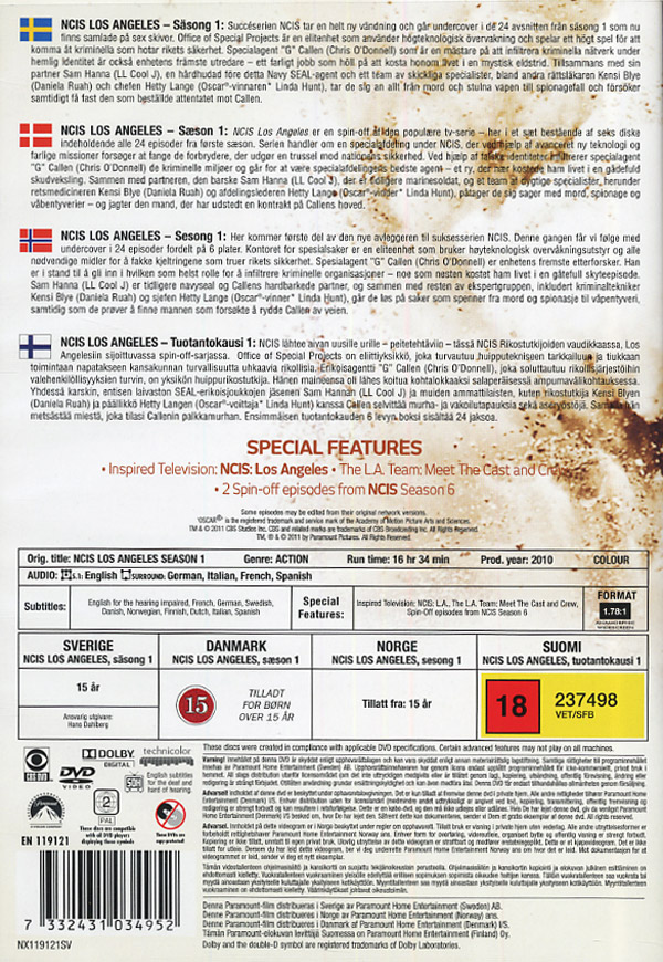 NCIS Los Angeles / Kausi 1 (6 DVD)