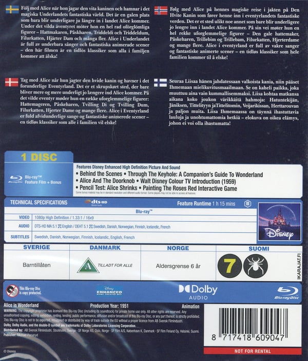 Alice i Underlandet / Alice in Wonderland - Klassiker 13 (Blu-ray)