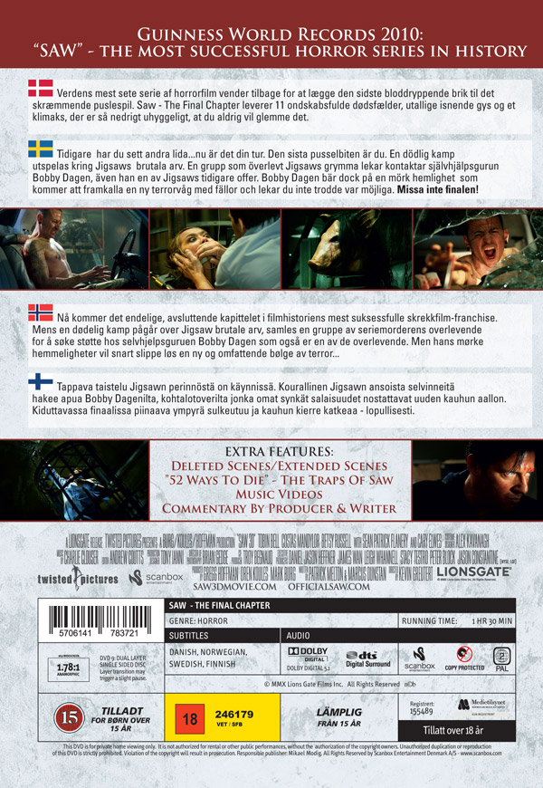 Saw 7 / The final chapter (DVD)