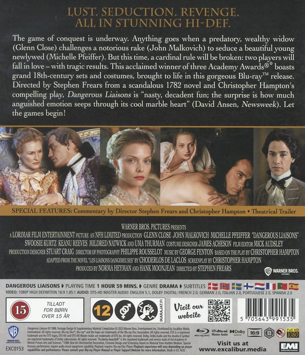 Farligt begær / Dangerous Liaisons (Blu-ray)