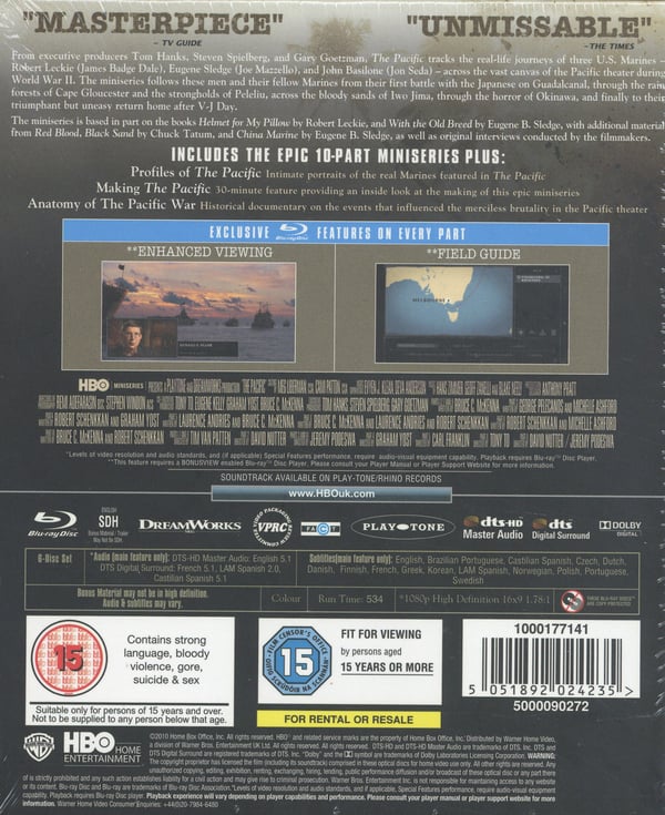 The Pacific: Komplet serie (6 Blu-ray)